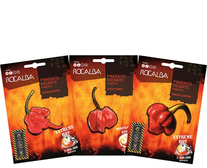 Una colección de 12 pimientos picantes para sembrar 