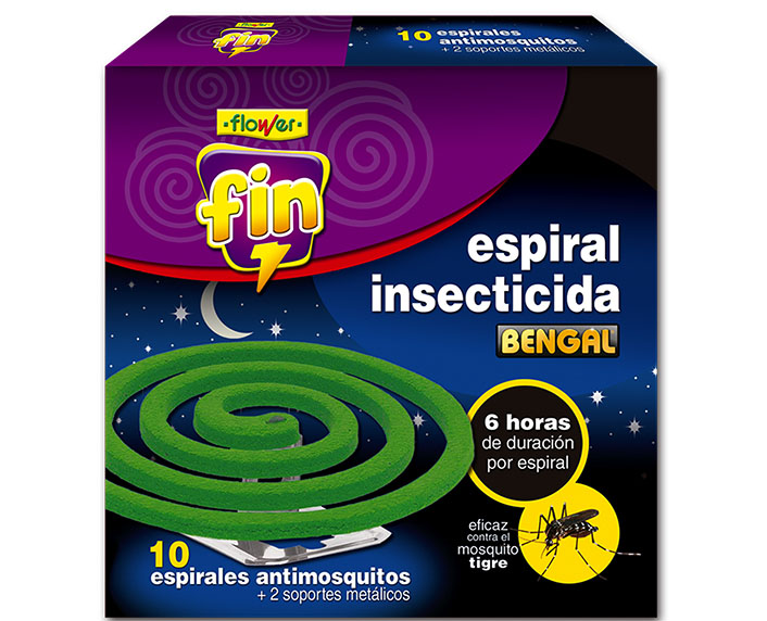 Espiral insecticida eficaz contra el mosquito tigre 