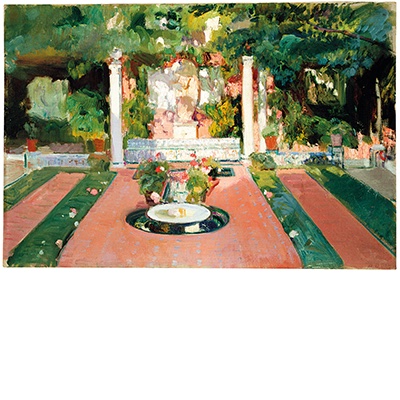 El segundo patio en una pintura de 1918